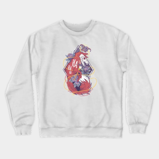 Jester fox Crewneck Sweatshirt by Jess Adams